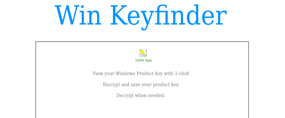 About 1 Win keyfinder